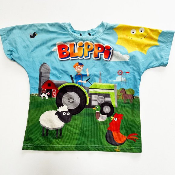 Blippi Shirts & Tops 5 For 2 Blippi Farmer Riding A Tractor Short